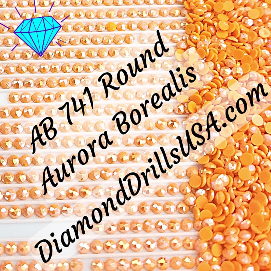 AB 741 ROUND Aurora Borealis 5D Diamond Painting Drills