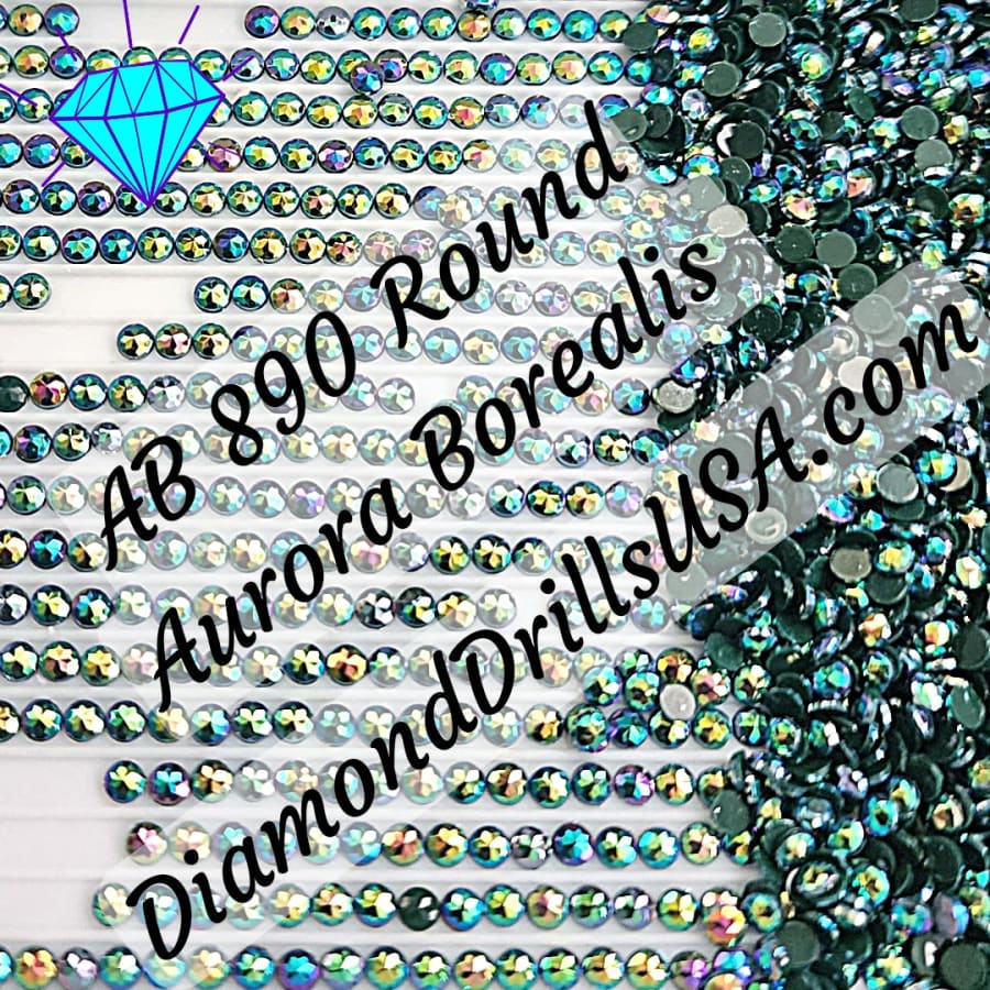 AB 890 ROUND Aurora Borealis 5D Diamond Painting Drills