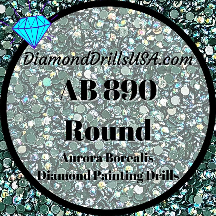 AB 890 ROUND Aurora Borealis 5D Diamond Painting Drills