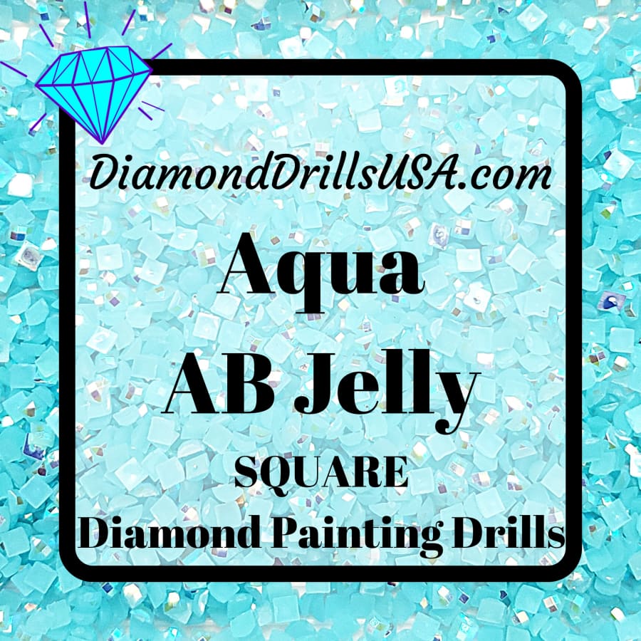 DiamondDrillsUSA - AB Aqua Jelly SQUARE Aurora Borealis 5D Diamond Painting  Drills Loose