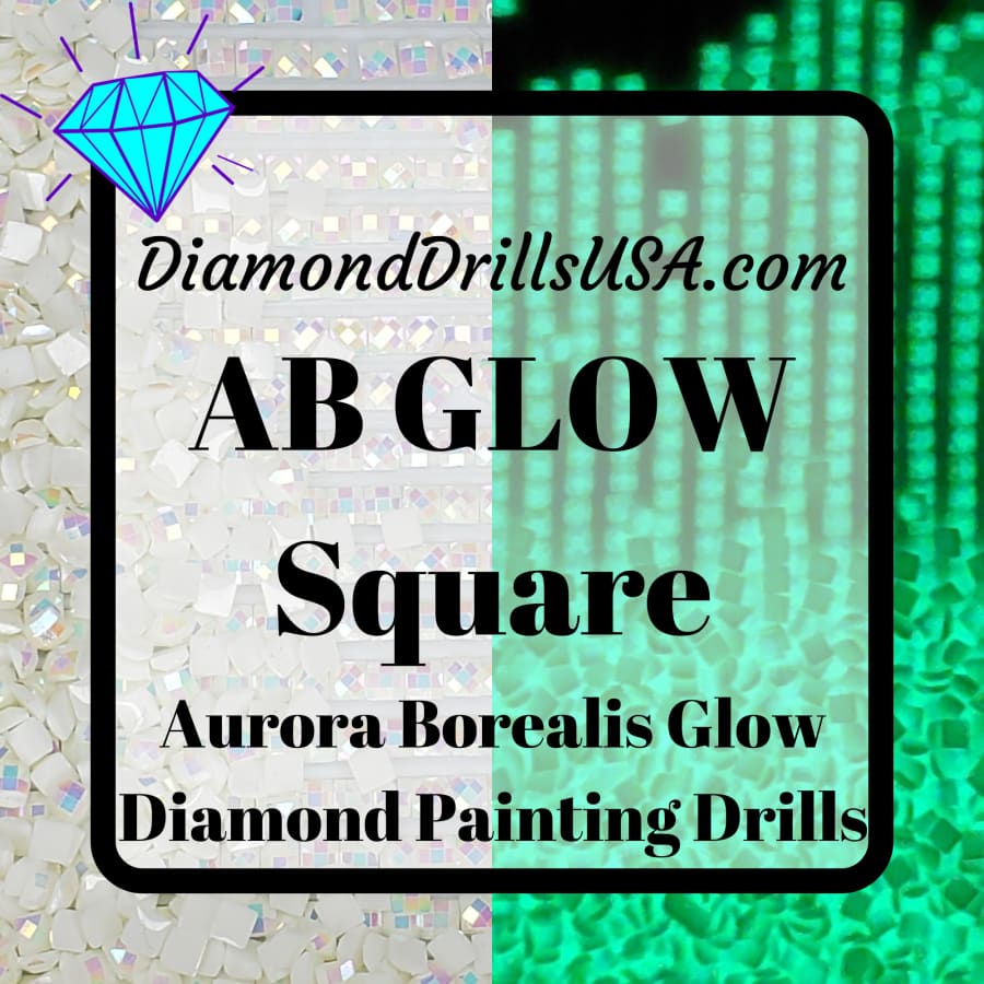 AB GLOW in the Dark SQUARE Aurora Borealis WHITE AB5200 5D