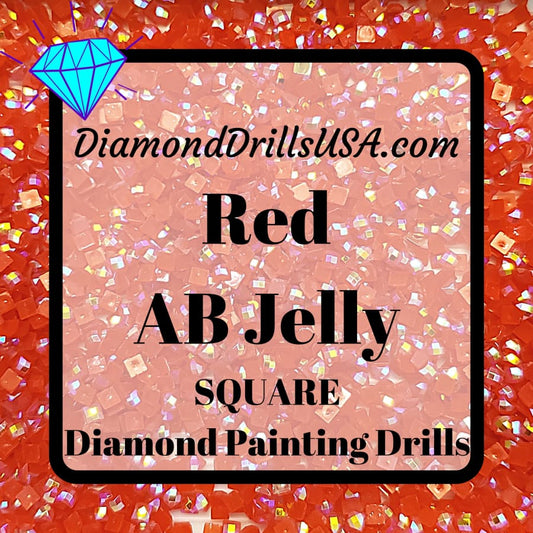 AB Red Jelly SQUARE Aurora Borealis 5D Diamond Painting