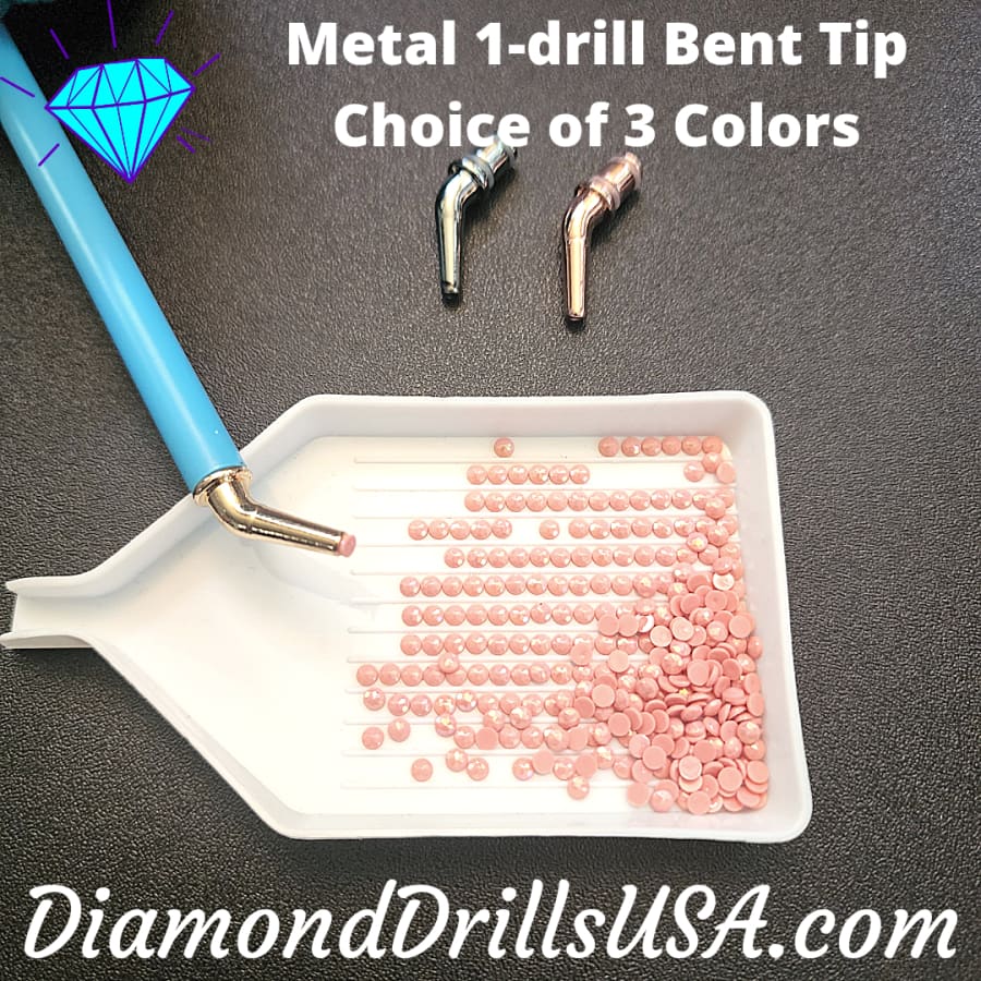 Bent Tip Single-drill Metal Pen Replacement Head Diamond
