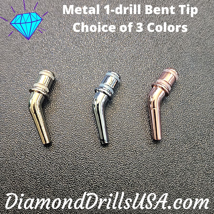 Bent Tip Single-drill Metal Pen Replacement Head Diamond