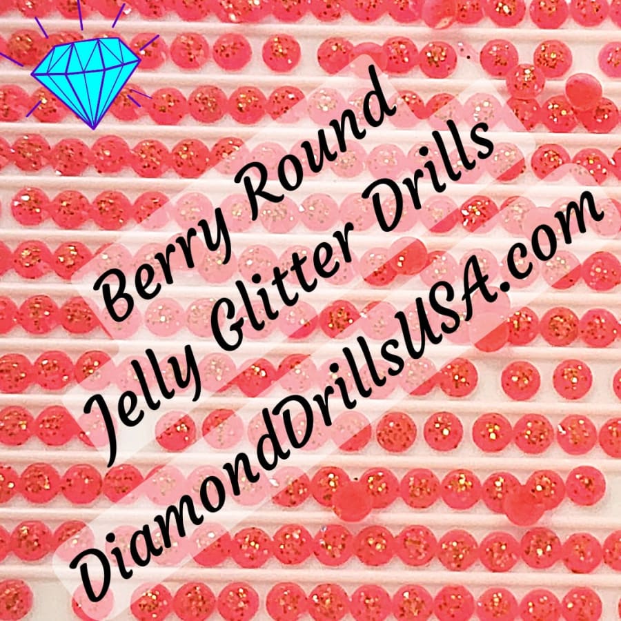 Berry Jelly Glitter ROUND Diamond Painting Drills Pink 15