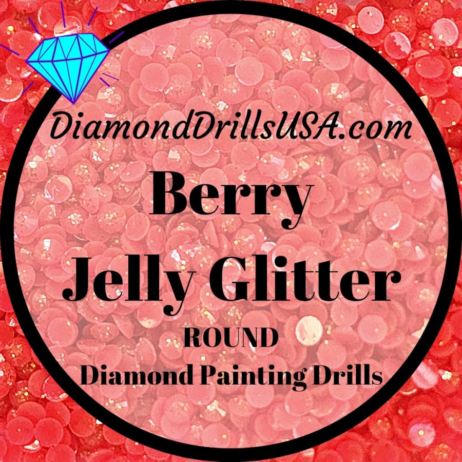 Berry Jelly Glitter ROUND Diamond Painting Drills Pink 15