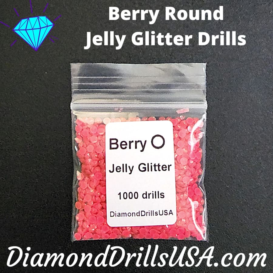 Berry Jelly Glitter ROUND Diamond Painting Drills Pink 15