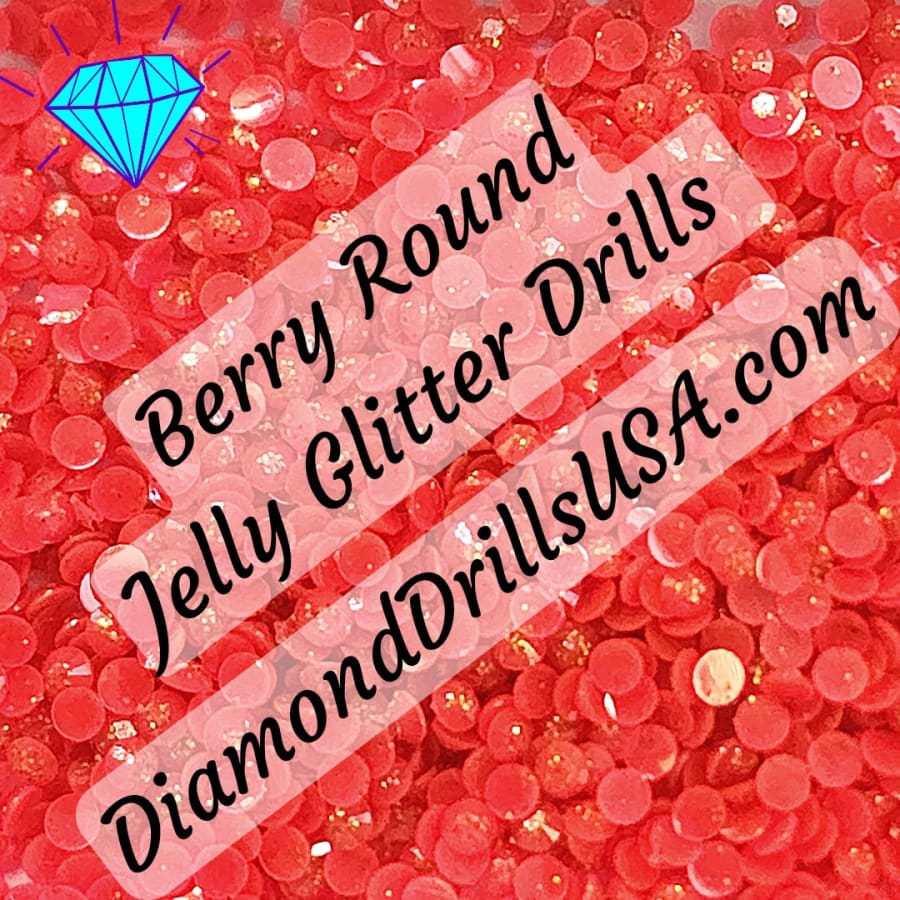 Berry Jelly Glitter ROUND Diamond Painting Drills Pink 15