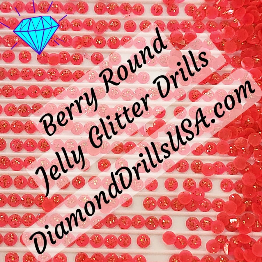 Berry Jelly Glitter ROUND Diamond Painting Drills Pink 15