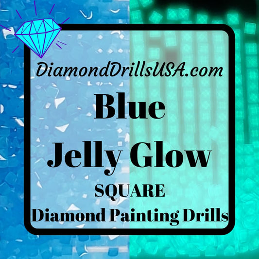 Blue Jelly SQUARE GLOW in the Dark UV 5D Diamond Painting