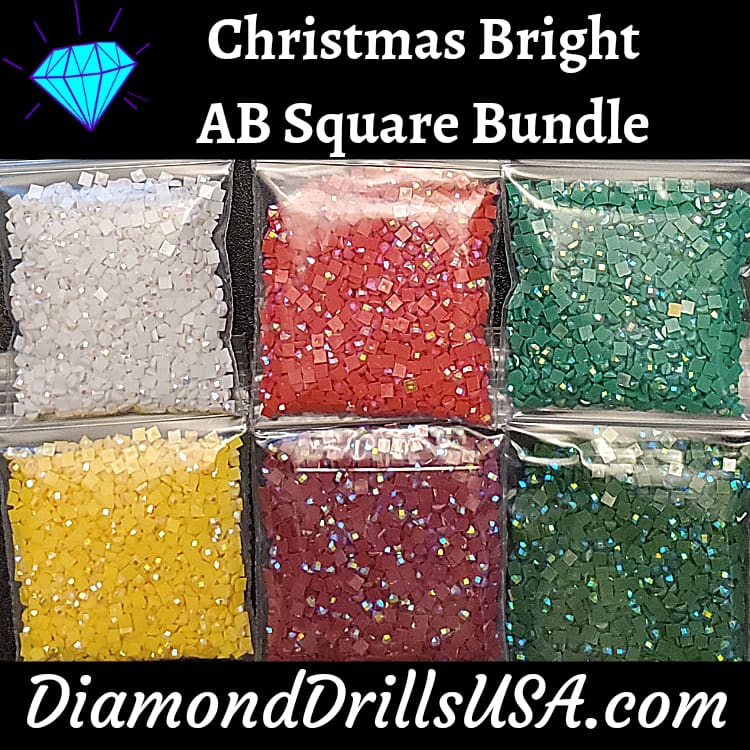 Christmas Bright AB Square Bundle 6 AB Colors Aurora