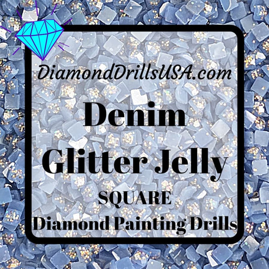 Denim Jelly Glitter SQUARE Diamond Painting Drills Blue 13