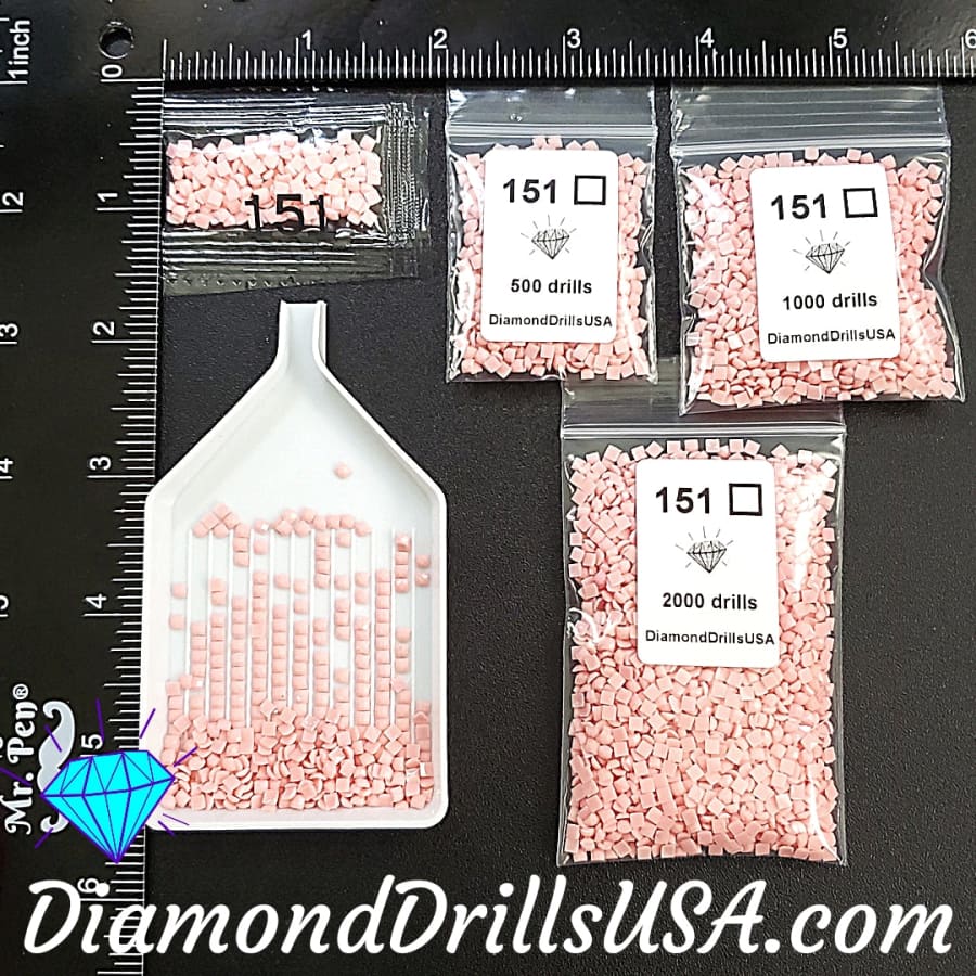 DMC 151 SQUARE 5D Diamond Painting Drills DMC 151 Very Light