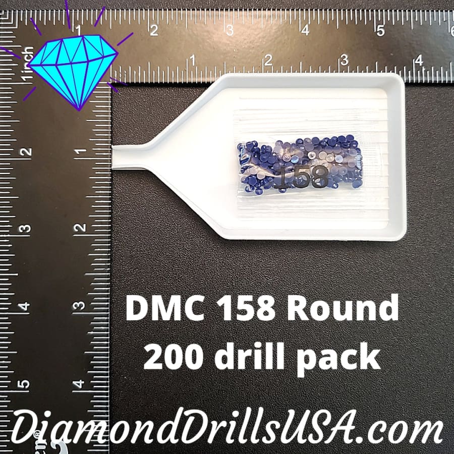 DMC 158 ROUND 5D Diamond Painting Drills DMC 158 Medium Very