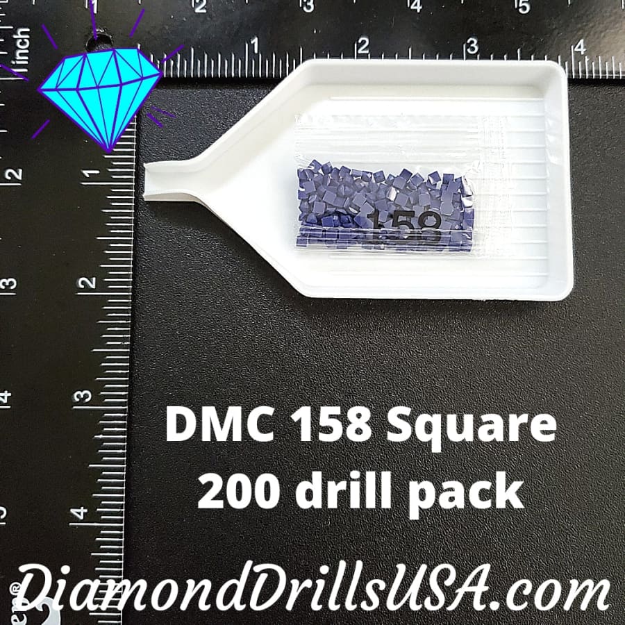 DMC 158 SQUARE 5D Diamond Painting Drills DMC 158 Medium