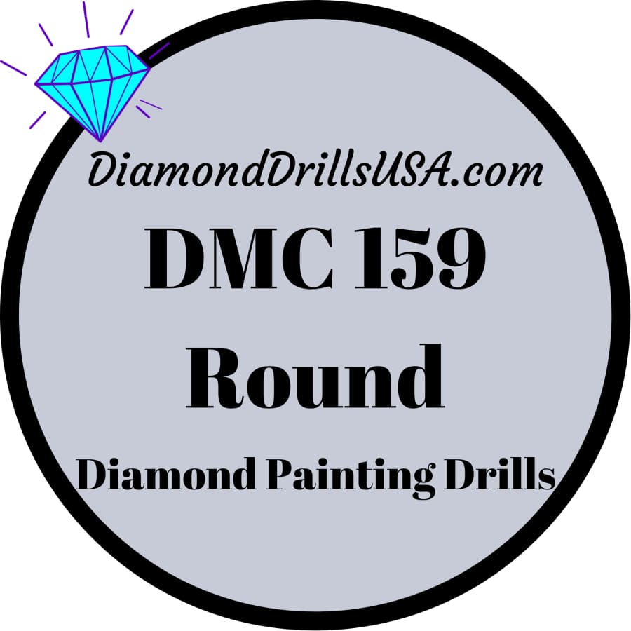 DMC 159 SQUARE 5D Diamond Painting Drills Beads DMC 159 Light Gray Blue  Loose Bulk