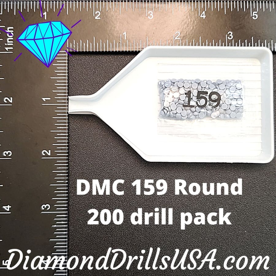 DMC 159 ROUND 5D Diamond Painting Drills Beads DMC 159 Light