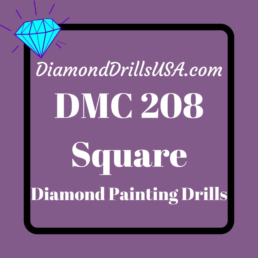 DMC 208 SQUARE 5D Diamond Painting Drills Beads DMC 208 Very