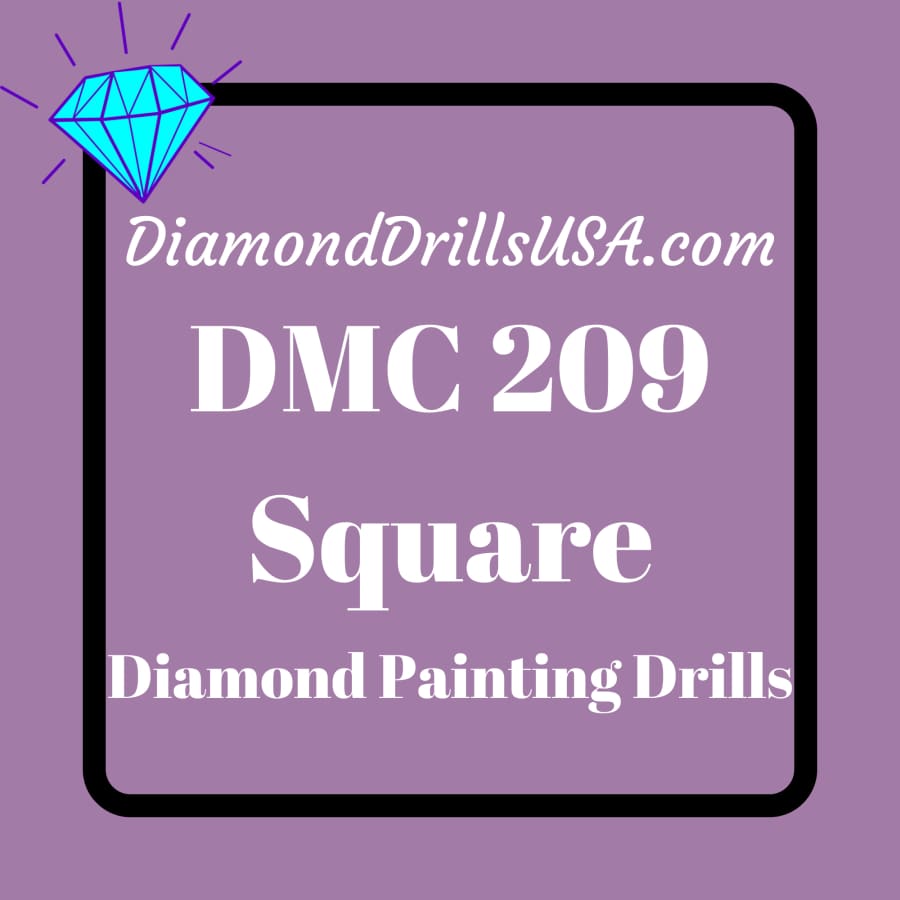 DMC 209 SQUARE 5D Diamond Painting Drills Beads DMC 209 Dark