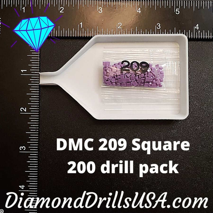 DMC 209 SQUARE 5D Diamond Painting Drills Beads DMC 209 Dark
