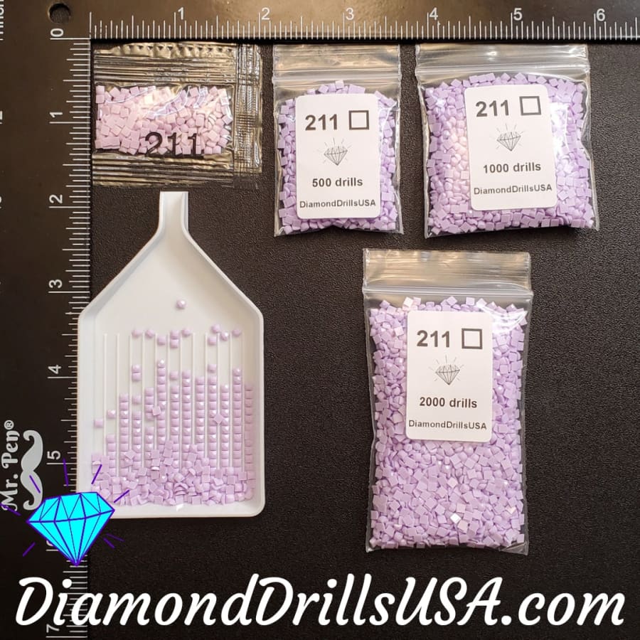 DMC 211 SQUARE 5D Diamond Painting Drills Beads DMC 211