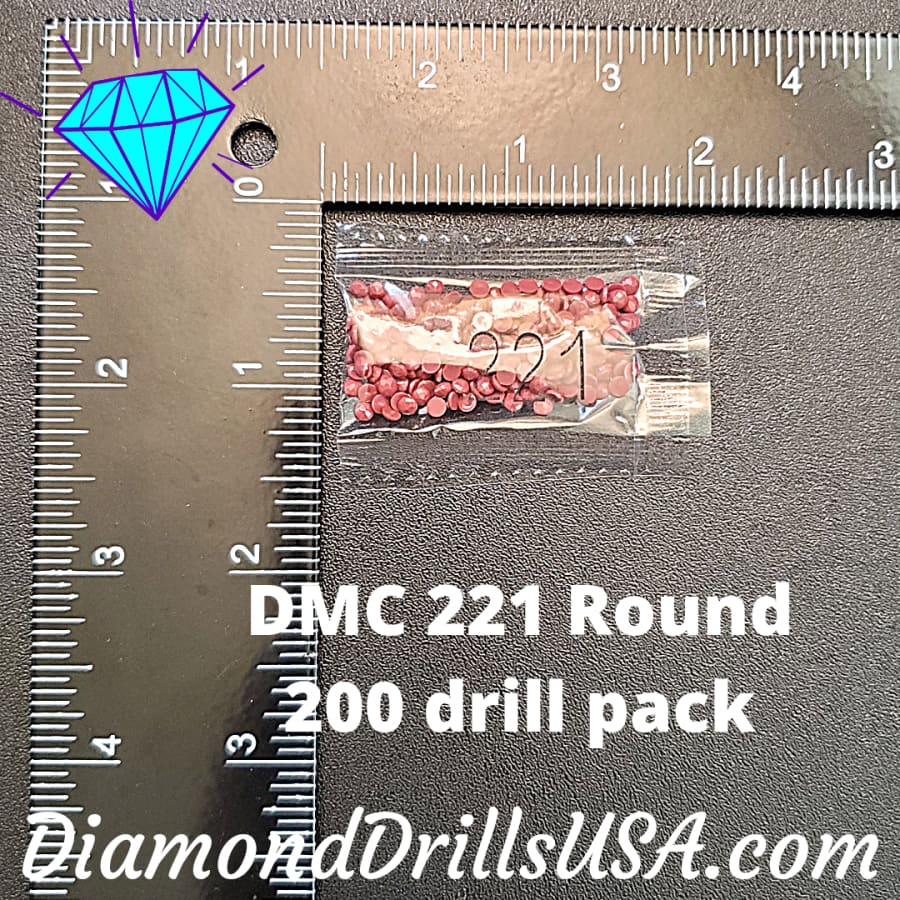 DMC 221 ROUND 5D Diamond Painting Drills Beads DMC 221 Very