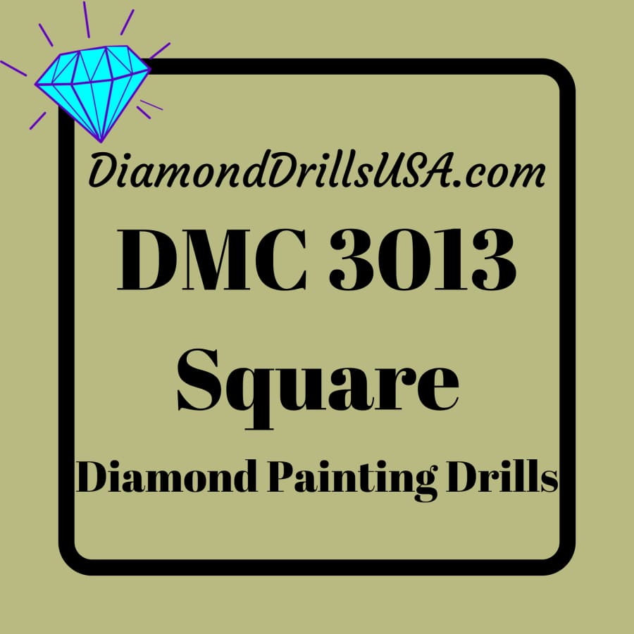 DMC 3013 SQUARE 5D Diamond Painting Drills Beads DMC 3013 Light Khaki Green  Bulk