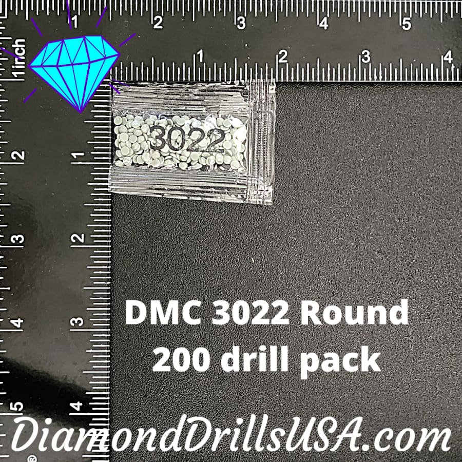 DMC 3022 ROUND 5D Diamond Painting Drills DMC 3022 Medium