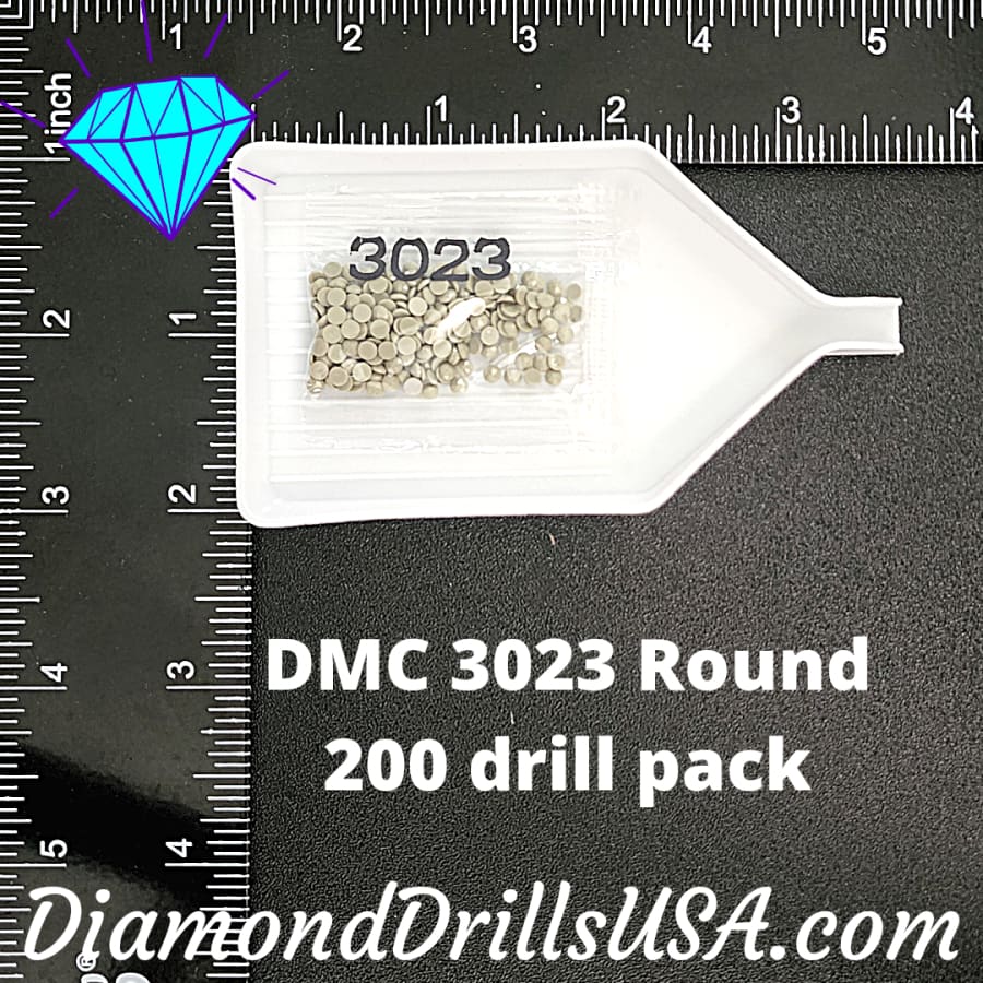 DMC 3023 ROUND 5D Diamond Painting Drills DMC 3023 Light