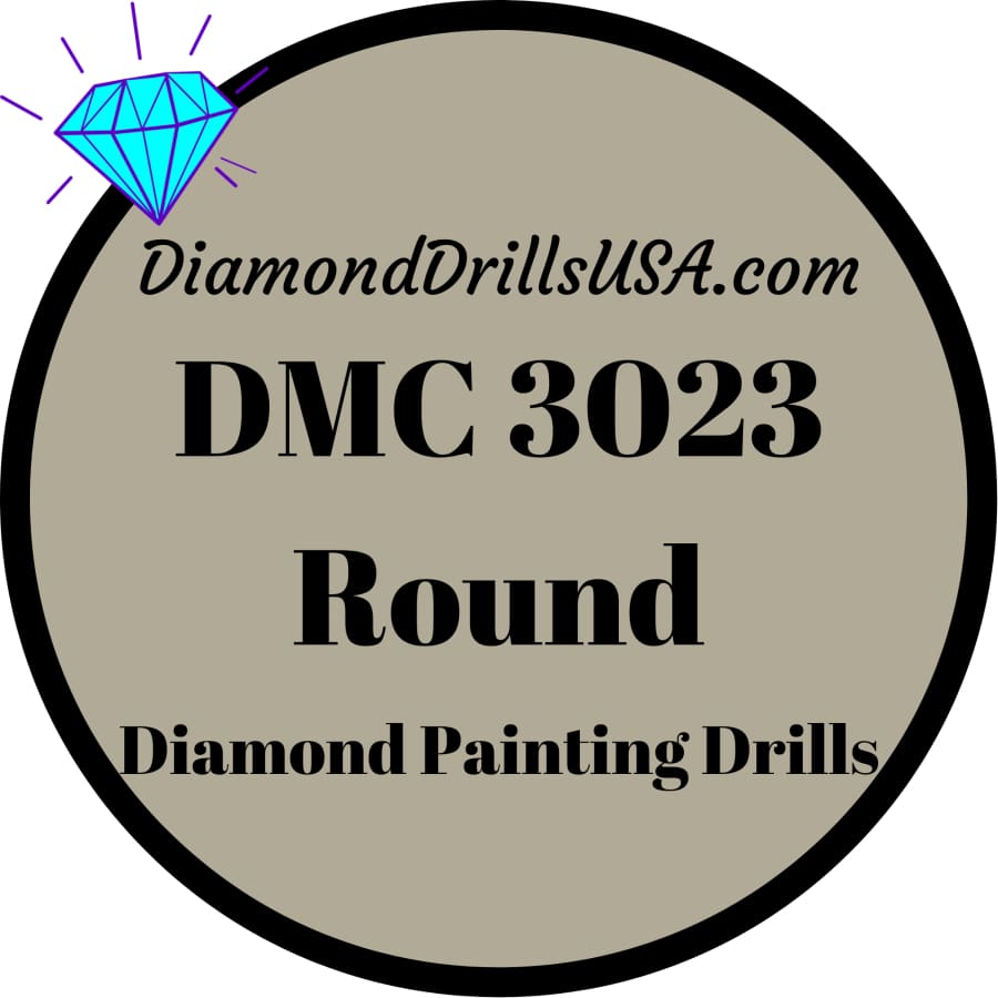 DMC 3023 ROUND 5D Diamond Painting Drills DMC 3023 Light