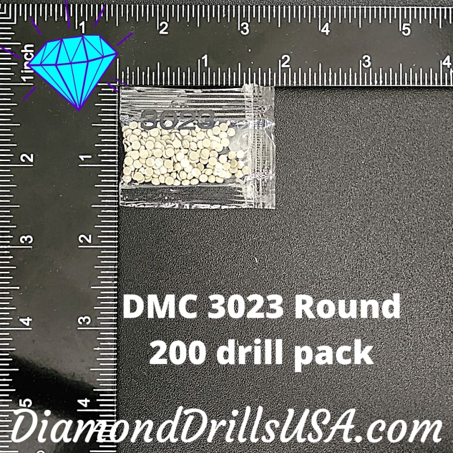 DMC 3023 ROUND 5D Diamond Painting Drills DMC 3023 Light