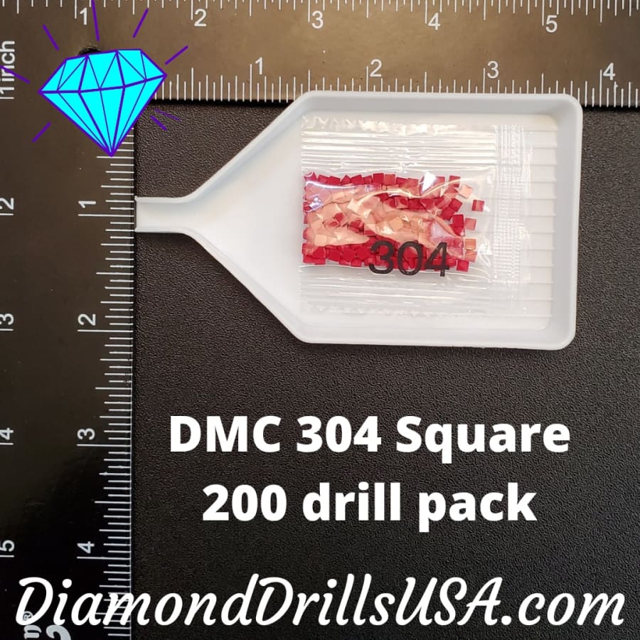 DMC 304 SQUARE 5D Diamond Painting Drills DMC 304 Medium Red