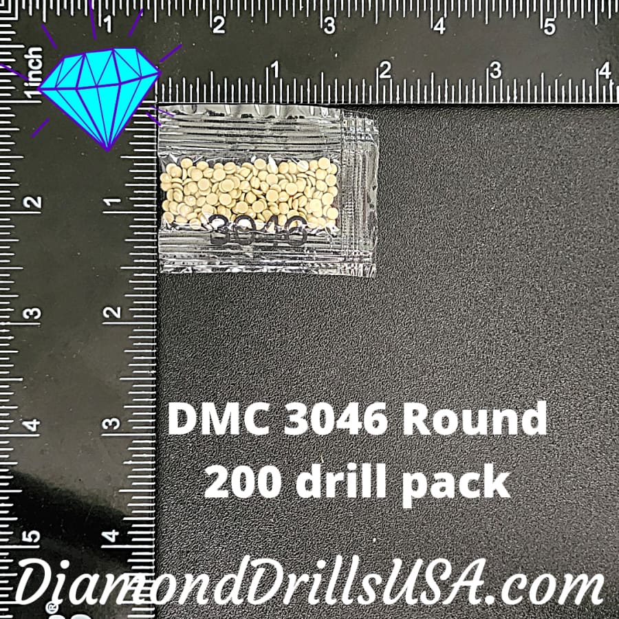 DMC 3046 ROUND 5D Diamond Painting Drills Beads DMC 3046