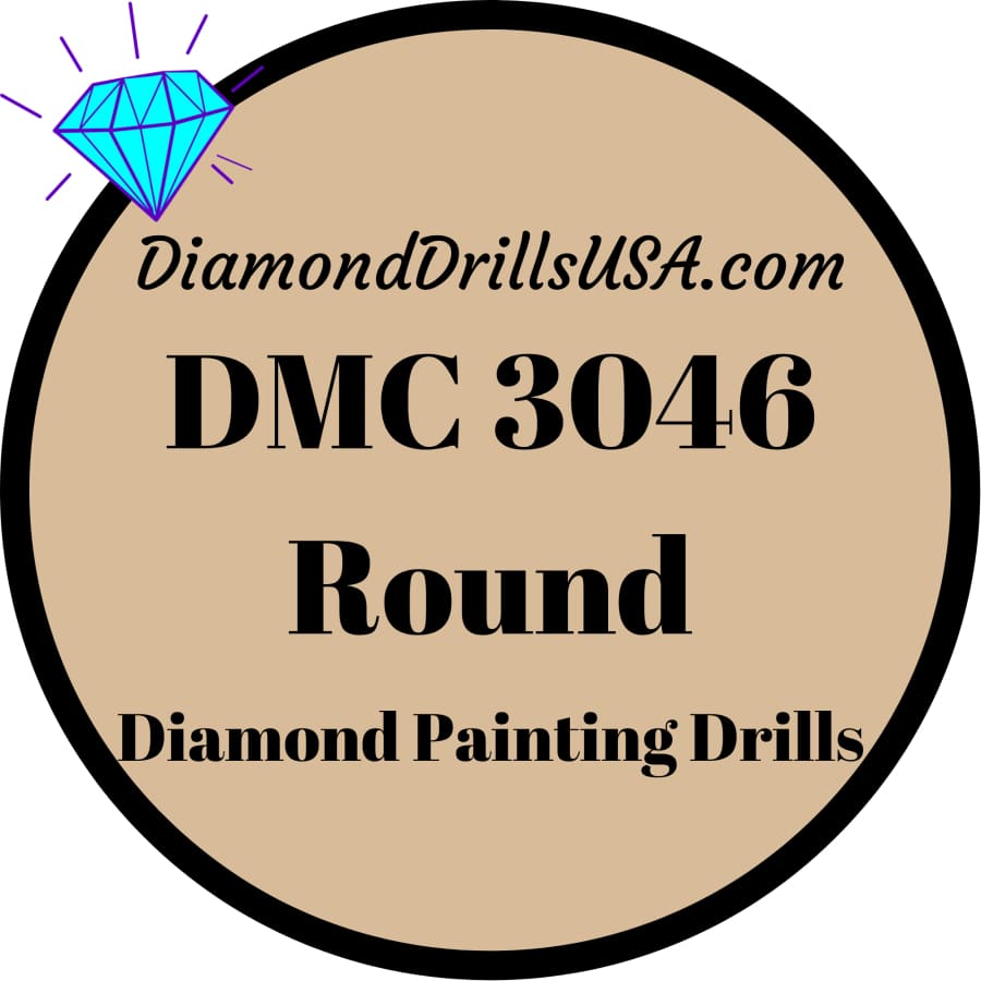 DMC 3046 ROUND 5D Diamond Painting Drills Beads DMC 3046