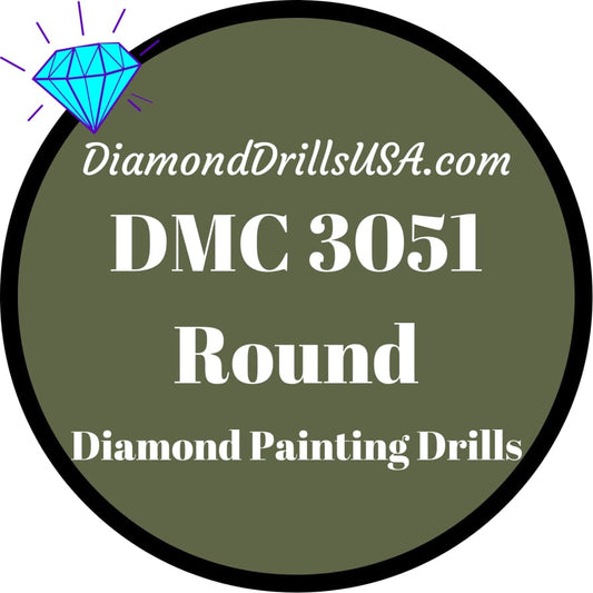 DMC 3051 ROUND 5D Diamond Painting Drills Beads DMC 3051 