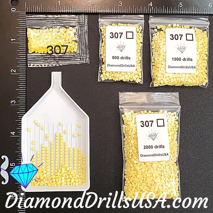DMC 307 SQUARE 5D Diamond Painting Drills Beads 307 Lemon