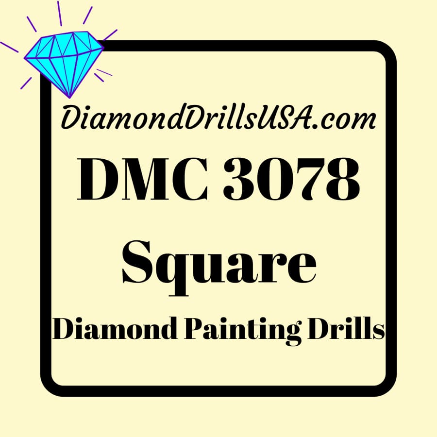 DMC 3078 SQUARE 5D Diamond Painting Drills Beads DMC 3078
