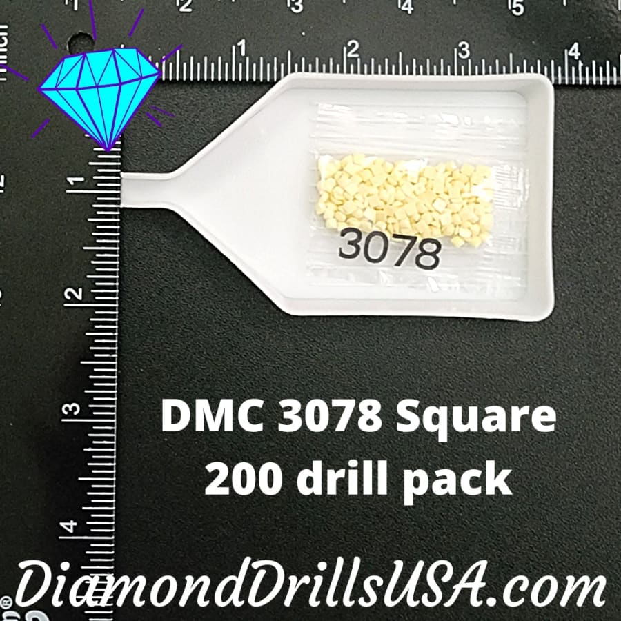 DMC 3078 SQUARE 5D Diamond Painting Drills Beads DMC 3078