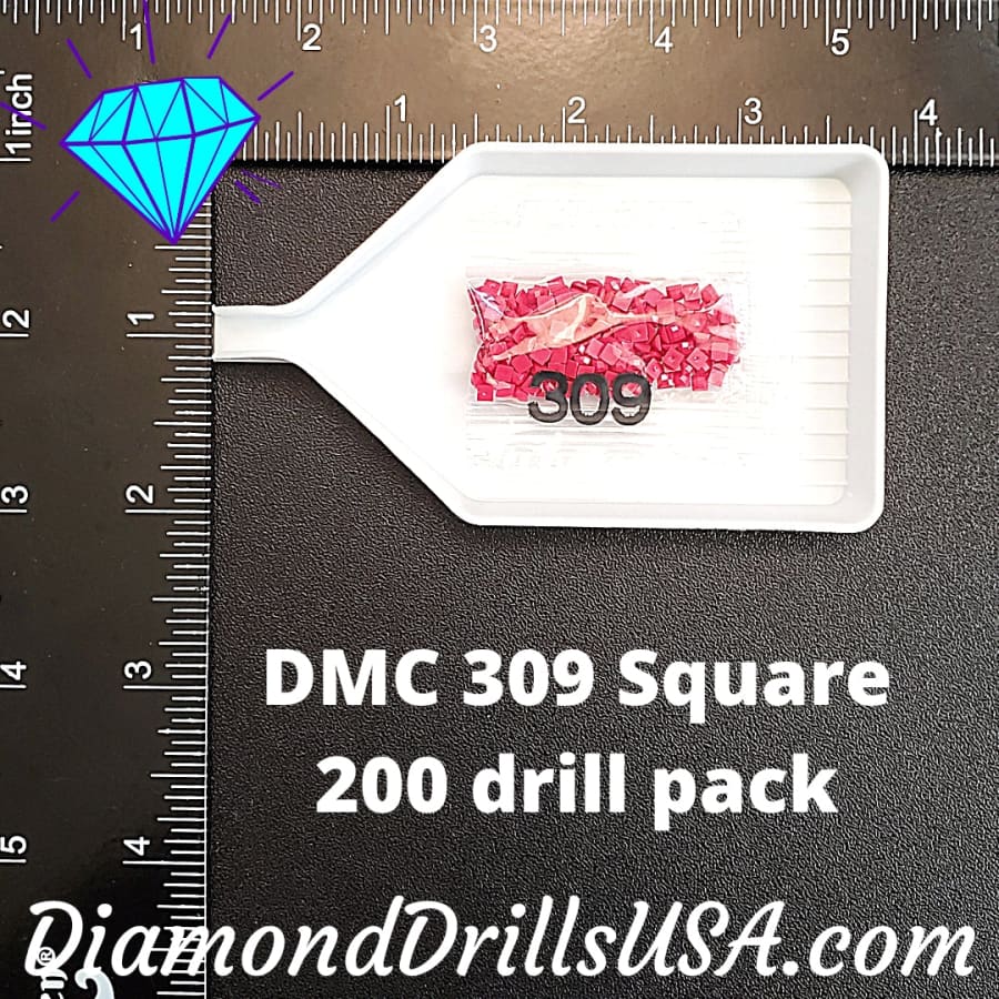 DMC 309 SQUARE 5D Diamond Painting Drills Beads DMC 309 Dark