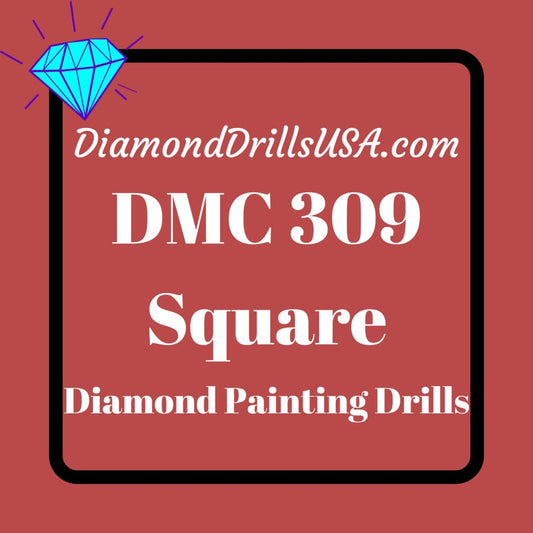 DMC 309 SQUARE 5D Diamond Painting Drills Beads DMC 309 Dark