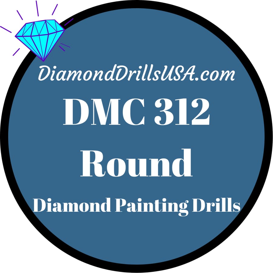 DMC 312 ROUND 5D Diamond Painting Drills DMC 312 Very Dark