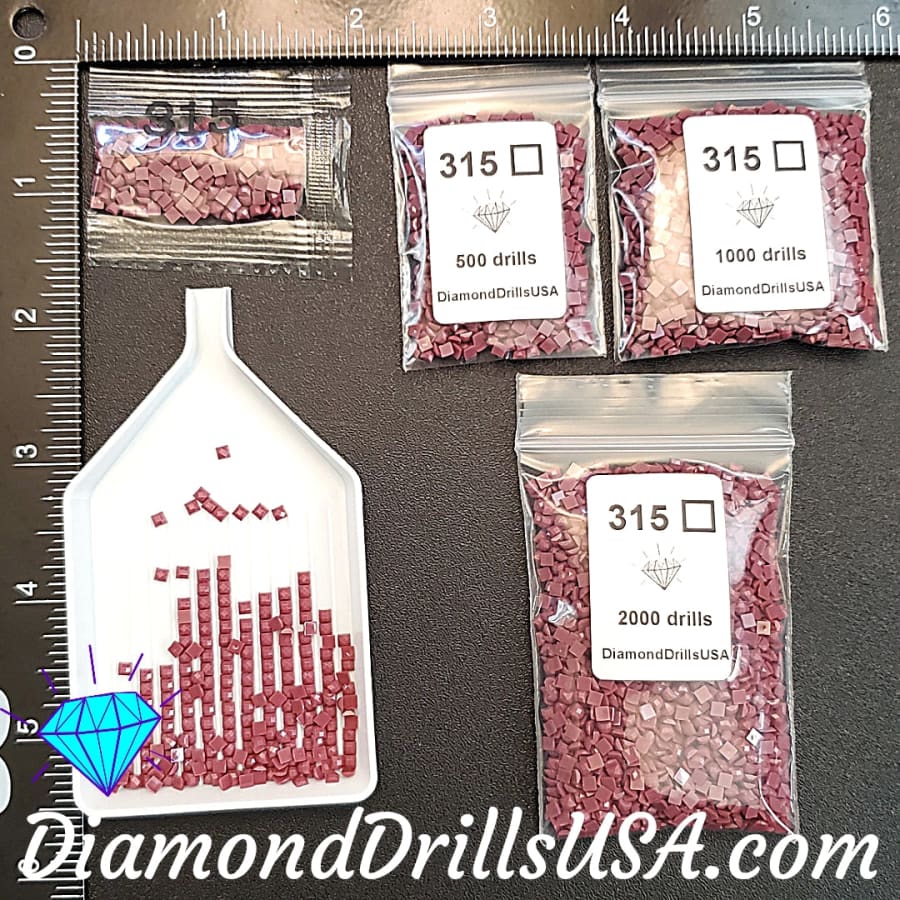 DMC 315 SQUARE 5D Diamond Painting Drills Beads DMC 315