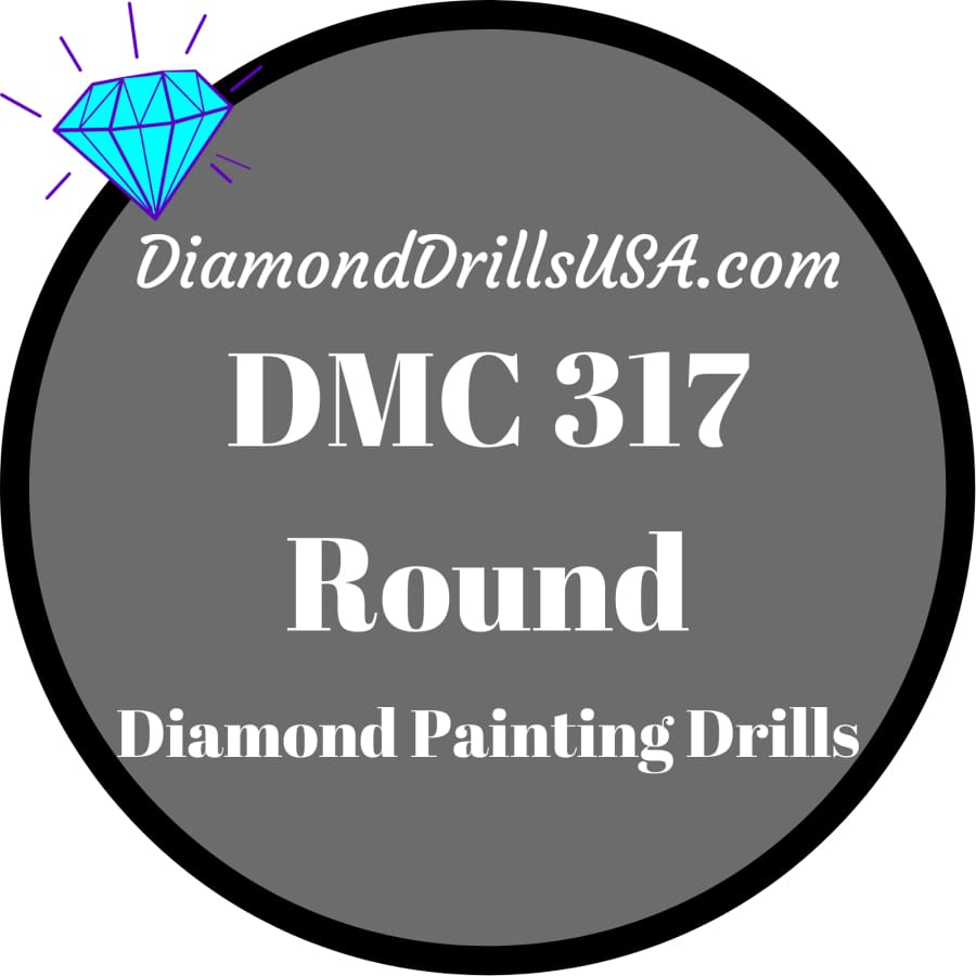 DMC 317 ROUND 5D Diamond Painting Drills DMC 317 Pewter Gray