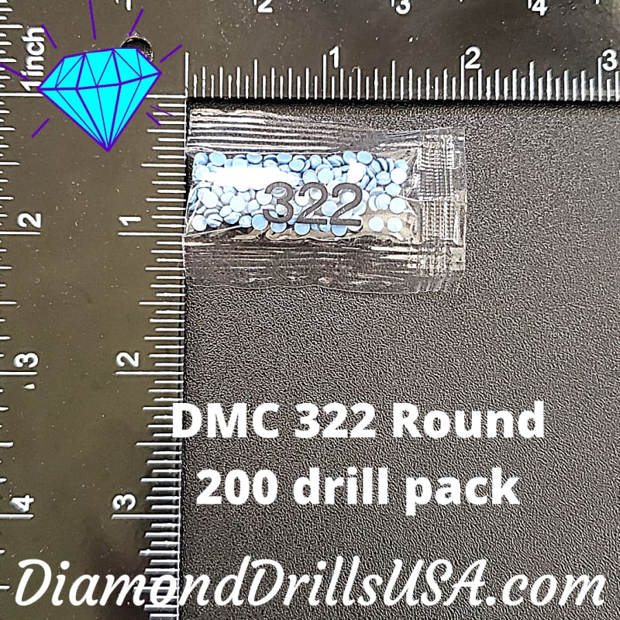 DMC 322 ROUND 5D Diamond Painting Drills Beads DMC 322 Dark