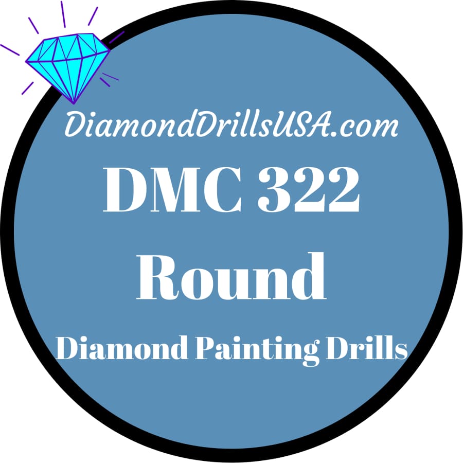 DMC 322 ROUND 5D Diamond Painting Drills Beads DMC 322 Dark