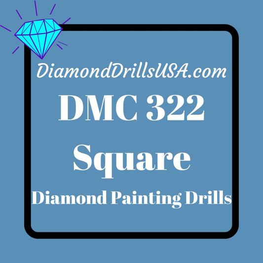 DMC 322 SQUARE 5D Diamond Painting Drills Beads DMC 322 Dark