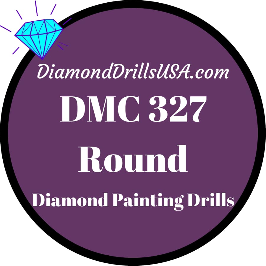 DMC 327 ROUND 5D Diamond Painting Drills Beads DMC 327 Dark