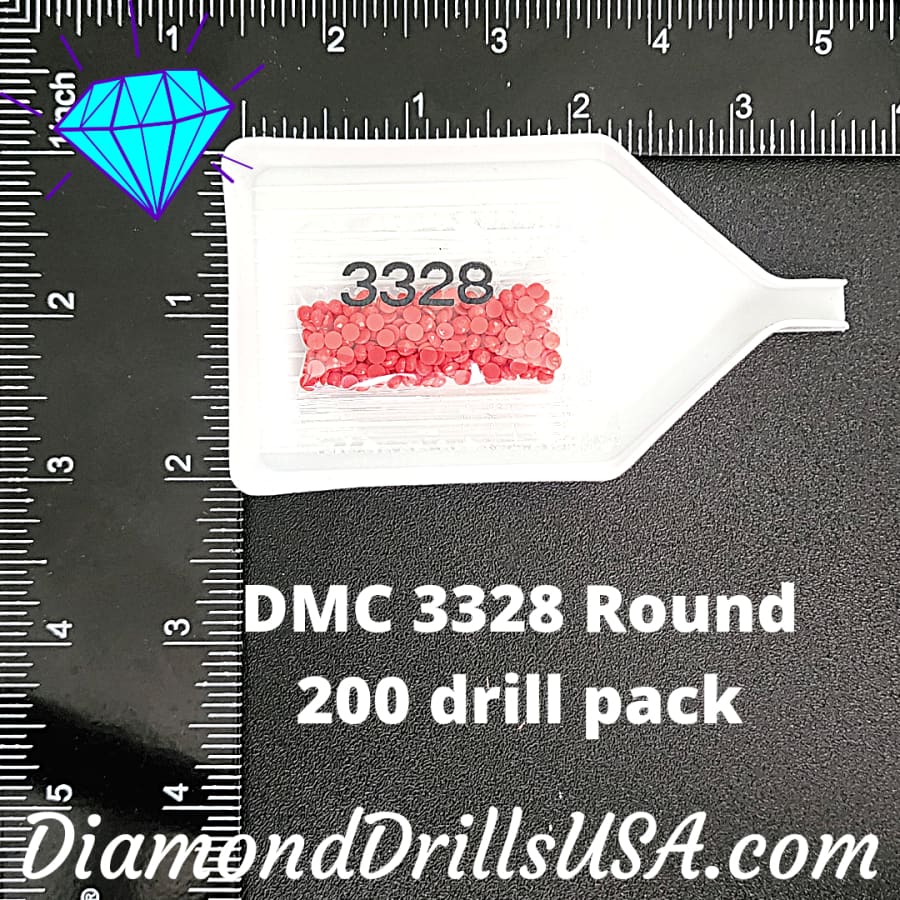 DMC 3328 ROUND 5D Diamond Painting Drills Beads DMC 3328