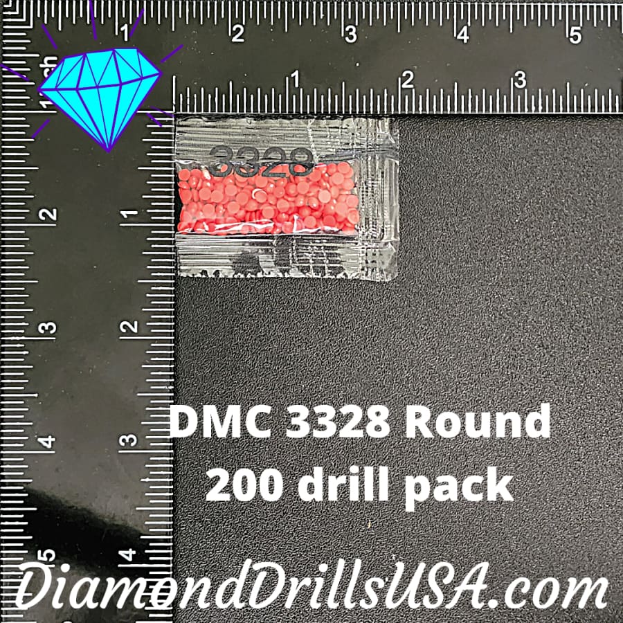 DMC 3328 ROUND 5D Diamond Painting Drills Beads DMC 3328