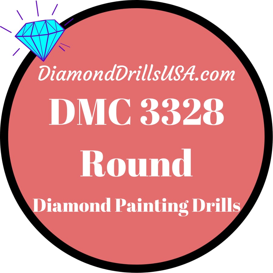 DMC 3328 ROUND 5D Diamond Painting Drills Beads DMC 3328